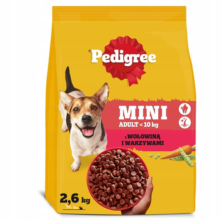 Pedigree Adult Wołowina Warzywa Małe Rasy 2,6 kg