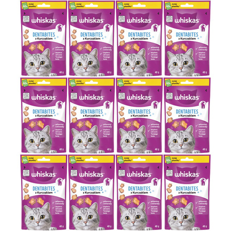 Whiskas Dentabites dentystyczny przysmak 12x 40g