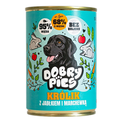 Dobry Pies karma królik z jabłkiem, marchewką 400g