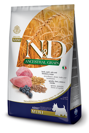 N&D Low Grain Lamb, Blueberry Adult mini dog 7kg
