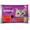 WHISKAS Adult saszetka 4 x 85 g Klasyczne Posiłki - mokra karma pełnoporcjowa dla dorosłych kotów, w sosie (kawałki z: wołowiną, kurczakiem)