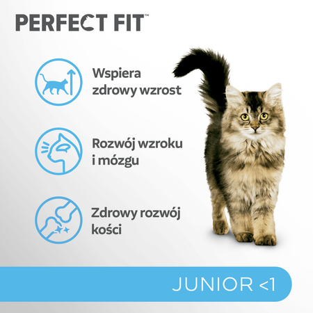Perfect Fit™ Junior <1 7 kg – sucha karma pełnoporcjowa dla kociąt, bogata w kurczaka