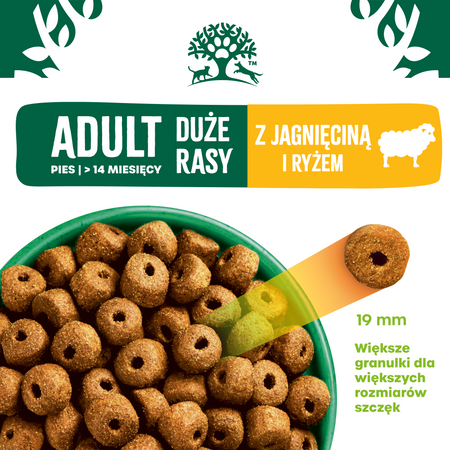 James Wellbeloved Adult 10 kg – sucha karma pełnoporcjowa dla dorosłych psów dużych ras >14 miesięcy - 10 lat, bogata w jagnięcinę i ryż