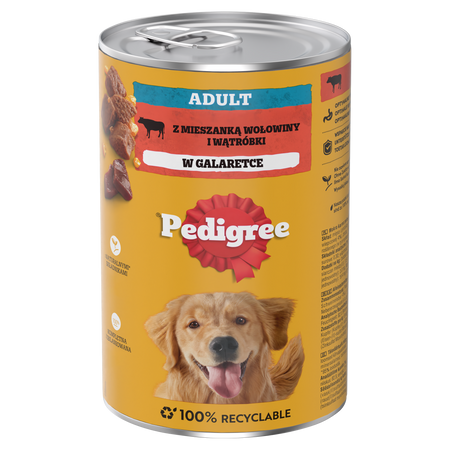 PEDIGREE Adult puszka 1200g - mokra karma dla psów, z wołowiną w galaretce