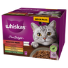 WHISKAS Adult Pure Delight saszetka 24 x 85 g Soczyste Kąski - mokra karma pełnoporcjowa dla dorosłych kotów, w galaretce (kawałki z: wołowiną, kurczakiem, jagnięciną, drobiem)