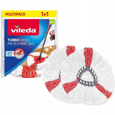 Vileda Turbo 2w1 Zestaw 2szt wkładów do mopa obr.
