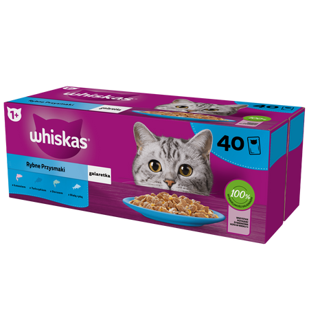 WHISKAS Adult saszetka 4x40x85g Mix Smaków - mokra karma pełnoporcjowa dla dorosłych kotów