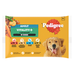 Pedigree Adult Vitality+ mix smaków z warzywami w sosie 4x 85g