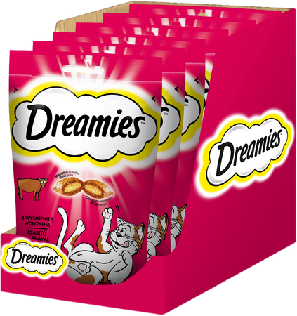 Dreamies z wołowiną przysmaki dla kota 6x 60g