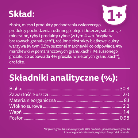 WHISKAS Adult 300 g - sucha karma pełnoporcjowa dla dorosłych kotów, z pysznym tuńczykiem