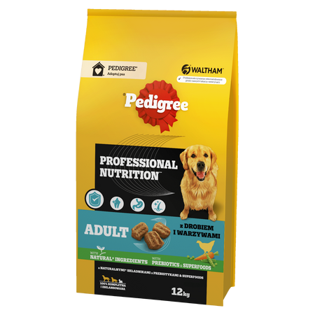 Pedigree Adult Professional Nutrition z drobiem i warzywami 12 kg