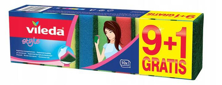 Vileda Rainbow Zestaw 10szt zmywaków kuchennych