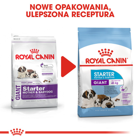 ROYAL CANIN Giant Starter Mother&Babydog karma sucha dla suk w ciąży i laktacji oraz szczeniąt, od 4 do 8 tygodnia życia, ras olbrzymich