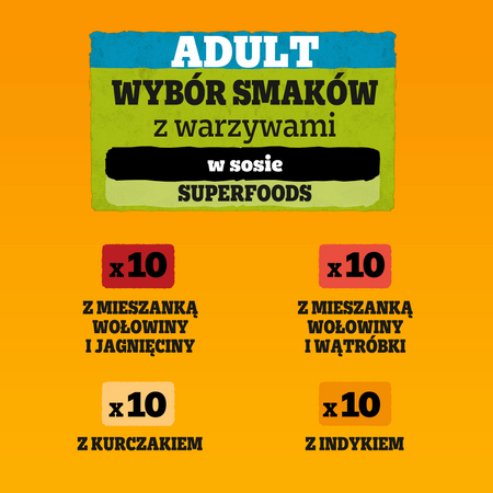 Pedigree Adult Wybór Smaków z warzywami w sosie 40x 100g