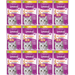 Whiskas Anti-Hairball przysmaki odkłaczające 12x 50g