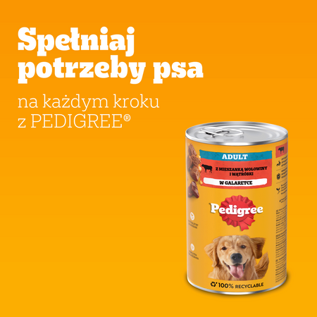 PEDIGREE Adult puszka 1200g - mokra karma dla psów, z wołowiną w galaretce