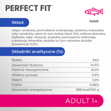 Perfect Fit Adult 1+ Łosoś 750g