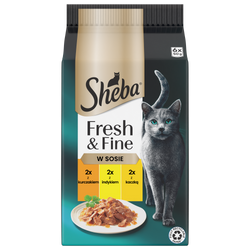 Sheba Fresh Fine kurczak indyk kaczka w sosie 6x50g