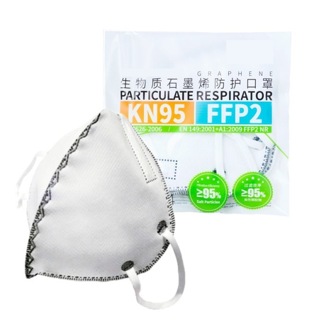 Półmaska z filtrem FFP2 z grafenem, Certyfikowana + 12 x PEDIGREE Przysmak dentystyczny średnie rasy Dentastix 77 g