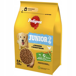 Pedigree Junior z drobiem i warzywami 2,6 kg