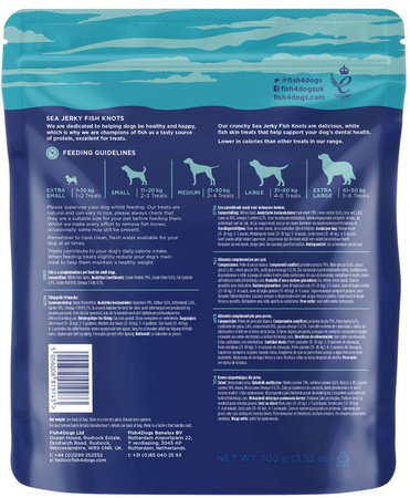 Fish4Dogs Przysmak Sea Jerky Fish Konts 100g