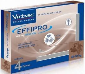 Virbac Effipro Spot On XL, psy 40-60kg, 402mg - 1 pipeta