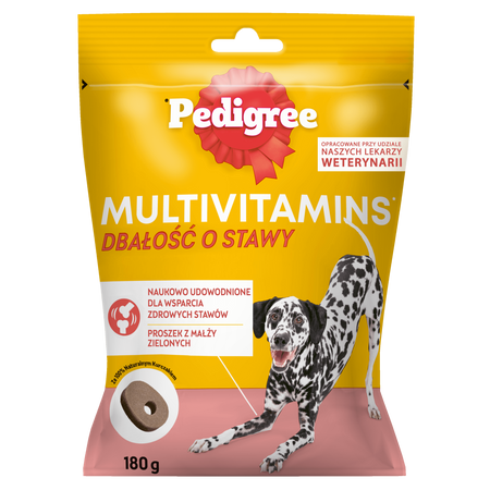 PEDIGREE® Multivitamins Dbałość o stawy - karma uzupełniająca dla dorosłych psów, o smaku kurczaka 180 g