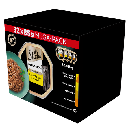 Sheba Tacka Sos Drób/Kurczak/Indyk 32x85g