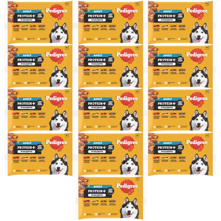 Pedigree Adult Protein+ mix smaków w galaretce 13x 4x 85g