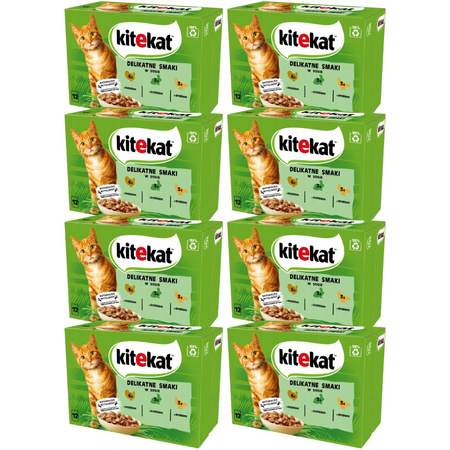 Kitekat indyk królik drób w sosie 8x 12x 85g