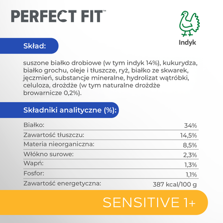 Perfect Fit™ Sterile 1+ 2,8 kg – sucha karma pełnoporcjowa dla dorosłych kotów, bogata w kurczaka