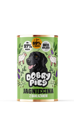 Dobry Pies karma jagnięcina z bakłażanem 400g