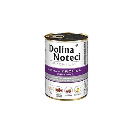 Dolina Noteci Premium królik z żurawiną 400g