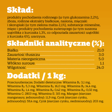 PEDIGREE® Multivitamins Dbałość o stawy - karma uzupełniająca dla dorosłych psów, o smaku kurczaka 180 g