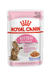 ROYAL CANIN Kitten Sterilised w galaretce karma mokra w galaretce dla kociąt do 12 miesiąca życia, sterylizowanych