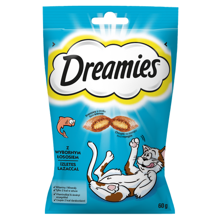 Dreamies z łososiem przysmaki dla kota 12x 60g