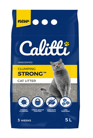 Calitti Strong Unscented 5l - żwirek bentonitowy