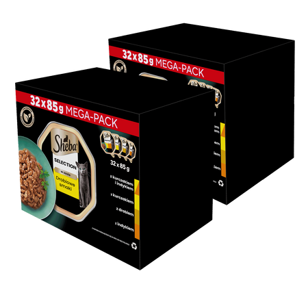 Sheba Drób Kurczak Indyk w sosie 2x 32x 85g