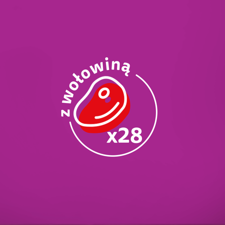 WHISKAS Adult saszetka 28x85g - mokra karma pełnoporcjowa dla dorosłych kotów, kawałki z wołowiną w sosie