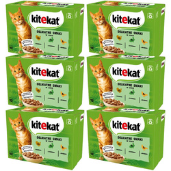 Kitekat indyk królik drób w sosie 6x 12x 85g