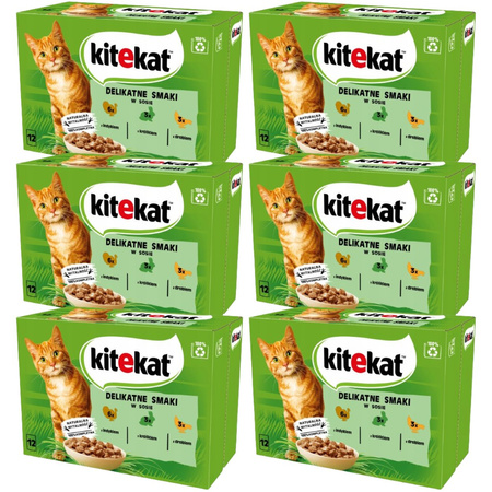 Kitekat indyk królik drób w sosie 6x 12x 85g