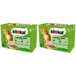 Kitekat indyk królik drób w sosie 2x 12x 85g
