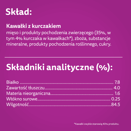 WHISKAS Adult saszetka 28x85 g - mokra karma pełnoporcjowa dla dorosłych kotów, kawałki z kurczakiem w galaretce