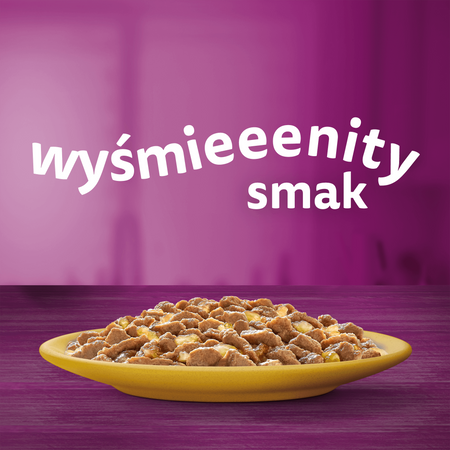 WHISKAS Adult saszetka 24 x 85 g Drobiowa Uczta - mokra karma pełnoporcjowa dla dorosłych kotów, w sosie (kawałki z: kurczakiem, kaczką, drobiem, indykiem)