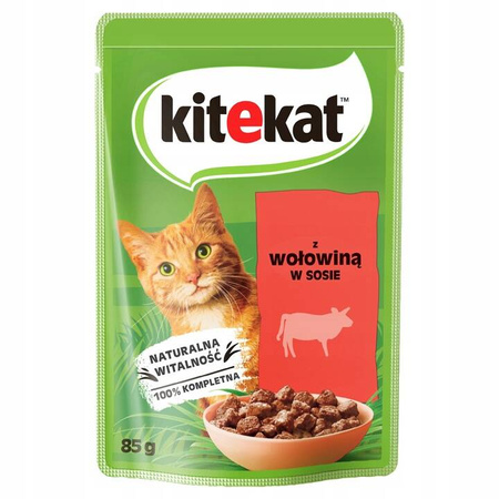 Kitekat wołowina w sosie 85g