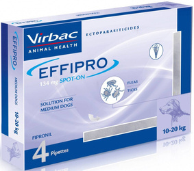 Virbac Effipro Spot On M, psy 10-20kg, 134mg - 1 pipeta