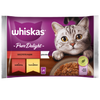 Whiskas Adult Soczyste Kąski w galaretce 4x 85g (kawałki z: wołowiną, kurczakiem)
