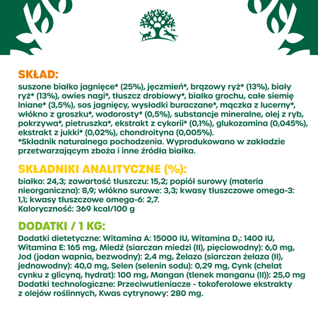 James Wellbeloved Adult 10 kg – sucha karma pełnoporcjowa dla dorosłych psów dużych ras >14 miesięcy - 10 lat, bogata w jagnięcinę i ryż