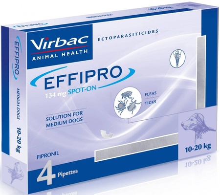 Virbac Effipro Spot On M, psy 10-20kg, 134mg - 1 pipeta