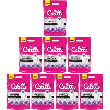 Calitti Crystals silikonowy żwirek lavenda 8x3,8l